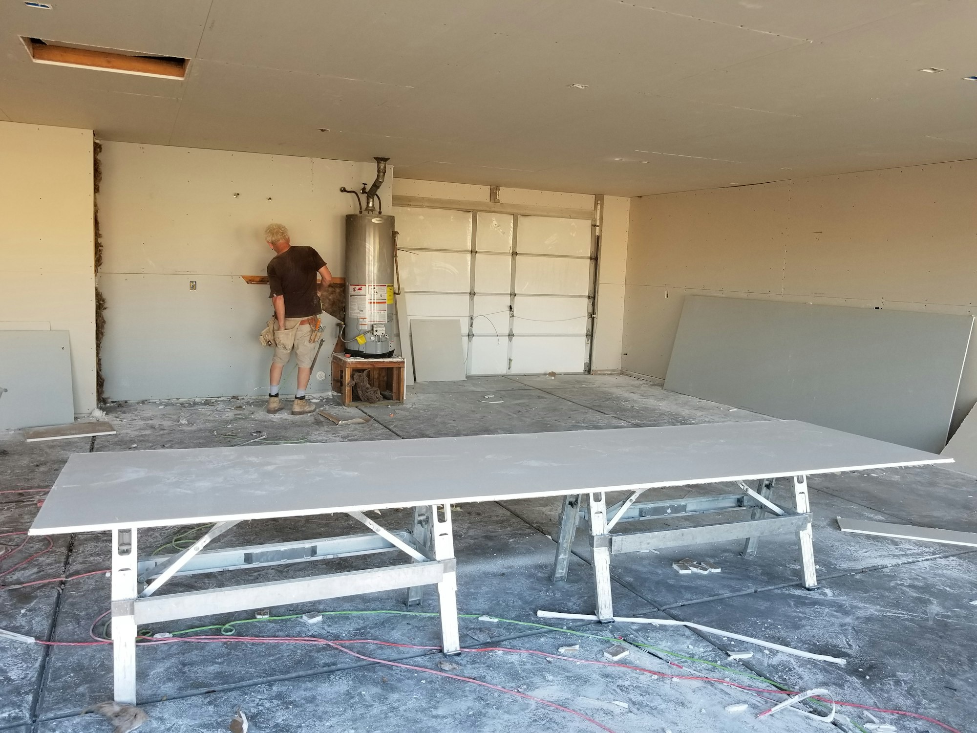 Construction! Drywall Install in the Garage.